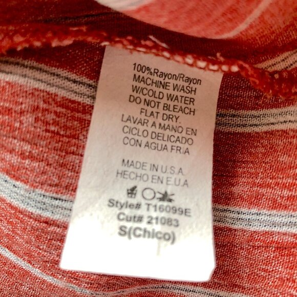 Final Touch Striped Tie-Front High Low Top - Picture 6 of 7